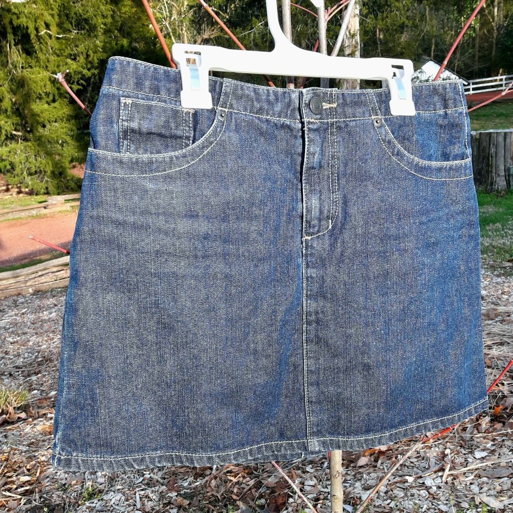 Denim Skirts Mini Skirt Boho Blue Jean Skirt 6